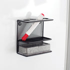 Safco Onyx Mesh Metal Marker Organizer - Black-Includes 4 stand-up marker holders that fit most standard whiteboard dry erase markers