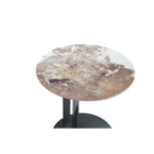 Manhattan Comfort Alondra 19.68" Modern Glam End Table - Black-Tabletop Diameter Measures 19.68 inches