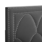 Modway Greta Performance Velvet Twin Headboard - Charcoal-Durable Stain-Resistant Fabric