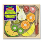 Melissa & Doug - Ensemble de fruits à découper - Aliments en bois pour enfants -Les pièces se rangent dans une jolie caisse en bois