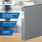 Davis Group Super économie, Reliure à anneaux en “D” inclinés 1 po, paquet de 6 – Gris-Anneau En D, Non Verrouillable
