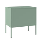 Manhattan Comfort Ava 23.6" Modern Accent Cabinet - Green-Steel: Cleaning: Wipe with a soft, dry cloth. For tough stains, use a mild detergent with water, followed by a dry cloth to prevent water spots. Avoid: Using abrasive pads that can scratch the surface. Avoid leaving water or moisture on the surface for long periods. Care: Regularly check for rust, especially in humid environments. If rust develops, use a metal polish or rust remover. Protection: Use placemats or coasters to prevent scratches or dents