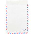 JAM Paper Tyvek Envelopes, 10 x 13 Open End, White Airmail, 250 Pack-Gum Closure