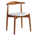 Modway Stalwart Dining Side Chair - Dark Walnut/White-Modern side dining chair
