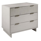 Manhattan Comfort - Granville commode moderne et table de nuit - gris clair - ensemble de 2-Base de balai moderne ouverte avec pieds latéraux, ajoutant un design de mode sans couture et une durabilité