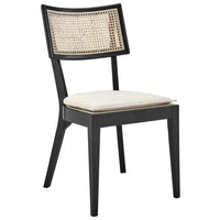 Modway - Caledonia Chaise à manger - Noir beige-Chaise à manger moderne de ferme