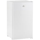 HOMCOM Mini Fridge with Freezer and Reversible Door for Bedroom - White-Combines refrigerator and freezer with a 3.2 Cu. Ft. capacity for various food storage
