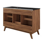 Modway Soma 48" Single Sink Bathroom Vanity - Walnut/Black-8