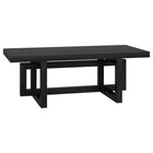 Hudson&Canal Breslow 47"W Rectangular Coffee Table - Black Grain-A modern transitional design for your living room, den, and more