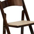 Flash Furniture – Chaise pliante en bois d’arbre fruitier série HERCULES avec siège en vinyle rembourré (XF-2903-FRUIT-WOOD-GG)-Structure en hêtre