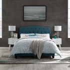 Modway Amelia Upholstered Fabric Queen Bed - Azure-Soft Polyester Fabric Upholstery