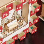 HOMCOM Christmas Advent Calendar with 24 Countdown Drawers and LED Lights - Red-Pre-assembled for your convenience, saving setup time