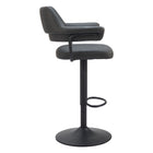 Zuo Erret Barstool - Grey-Dimensions: 21.7" L x 23.6" W x 46.9" H