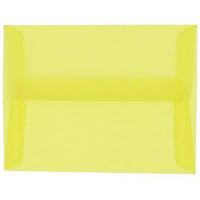 JAM Paper - Enveloppes d'invitation en vélin translucide A10 - 6 po x 9,5 po - Jaune primaire - paquet de 25 (PACV856)-Couleur : jaune primaire.