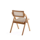 Manhattan Comfort Lambinet 20.87" Industry Chic Dining Folding Chair - Nature - Set of 4-Delivered to you Fully Assembled! No Assembly Required