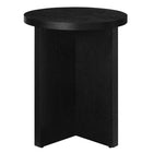 Modway Silas Round Wood Side Table - Black-Modern Round Side Table