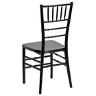 Flash Furniture - Chaise Chiavari empilable de la série HERCULES PREMIUM en résine noire-Finition noire