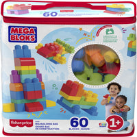 Mega Bloks CYP67 Big Building Bag - Assistant Case-First Blocks in Home Features 60 blocks in 10 shapes and 9 vibrant colours
