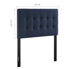 Modway Emily Upholstered Fabric Twin Headboard - Navy-Fits twin size beds