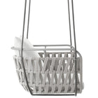 Modway Kaliah Outdoor Patio Aluminum Swing Chair - Light Grey White-Stainless Steel Hanging Buckle