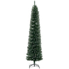 HOMCOM - Arbre de Noël Artificiel Enneigé 7 - 5 Pieds Décoration Intérieur Maison-Conception trempée dans la neige, les extrémités sont peintes en blanc, ajouter une atmosphère hivernale 