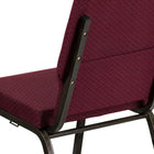 Flash Furniture – Chaise d’église empilable Hercules 18,5 po larg., siège 4,25 po épais, motif bourgogne, structure dorée-Le siège en cascade favorise une bonne circulation sanguine