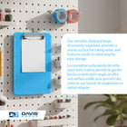 Davis Group Transparent Clipboards - Letter Size - 9" W x 12" H - Blue - 6 Pack-clipboards feature a durable metal clip