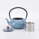 Minimal - Théière en fonte émaillée Minimal - Classic Bleu - 0,6 L-Parfait pour infuser la préparation et faire bouillir de l'eau avec