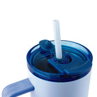 Sully - Gobelet En Acier Inoxydable À Double Paroi Avec Double Couvercle - 43 oz - Bleu-Couvercle à double usage avec paille