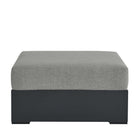 Modway - Tahoe Terrasse extérieure Aluminium revêtu en poudre Ottoman in Gris gris-Glissements au pied sans marquer