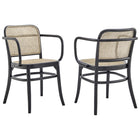 Modway Winona Wood Dining Chair - Black - 2 Pack-Modern Farmhouse Dining Chair Set