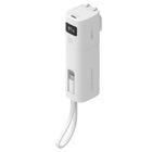 Scosche -  chargeur GoBatMC 5K 3-en-1, 40 watts avec chargeur portable 5K et câble USB-C captif - blanc-Design compact pour faciliter le rangement et les voyages