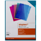Staples - Chemises à projet en poly, format lettre, couleurs variées, paquet de 5-Scellées des deux côtés - les documents restent bien en place