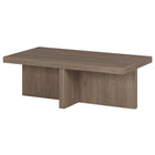 Hudson&Canal Elna 44"W Rectangular Coffee Table - Antiqued Grey Oak-Tabletop features a weight capacity of 50 lbs