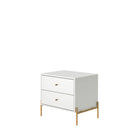 Manhattan Comfort Jasper 25.15" Modern Nightstand - White Gloss-Pair Up with Manhattan Comfort Jasper Dresser Collection