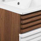 Modway Render 18" Bathroom Vanity Cabinet - White/Walnut/White-Assembly Required