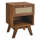 Modway Soma 1-Drawer Nightstand - Walnut-Modern 1-Drawer Nightstand