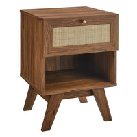 Modway Soma 1-Drawer Nightstand - Walnut-Modern 1-Drawer Nightstand