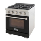 Kucht 30" KFX-X Series Pro Style Natural Gas Range - Stainless Steel/Black-Rocket power burner 21 000 btu for rapid searing