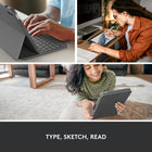 Logitech Slim Folio Keyboard Case for iPad A16/ 10.9" (10th Gen.) - English - Oxford Grey-Three Use Modes: Type, Sketch, and Read