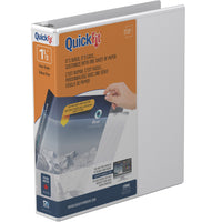 Reliure de présentation Davis Group à anneaux en D QuickFit, 1 1/2 po, blanche-Reliure personnalisable à superposition, blanche, contient 375 feuilles de papier, pour papier de format 8.5  pox11
