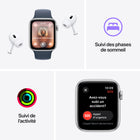 Apple - Watch SE (2e génération) - 40 mm - GPS - Boîtier en aluminium comete avec bracelet sport comete - Petit / Moyen-Partenaire D’entraînement Musclée – L’app Exercice vous offre toutes sortes de façons de vous entraîner et des données avancées pour faire le suivi de vos performances. Et Apple Watch inclut trois mois d’abonnement Apple Fitness+