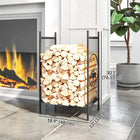 Outsunny - Porte-bûches extérieur- support à bûches de cheminée en métal robuste 19 po-Base surélevée avec côtés en maille favorisant la circulation de l'air, gardant votre bois de chauffage au sec 