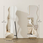 HOMCOM Full Length Mirror - 21" W x 64" H - Black-Crafted with a pine wood base, adding a touch of warmth 