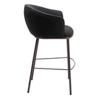 Zuo Essen Barstool - Black/Bronze-Dimensions: 24.4" L x 24.4" W x 40.9" H