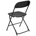 Flash Furniture HERCULES Series 650 lb. Capacity Premium Black Plastic Folding Chair-Black Plastic Seat and Back