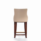 Manhattan Comfort Shubert 22.64" Modern Leatherette Upholstered Counter Stool - Tan - 2 Pack-Seat Height: 25.98 in