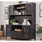 Sauder Tiffin Line Hutch - Raven Oak-Impact resistant, high-grade thermoplastic edges for enhanced durability