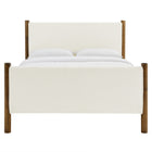 Modway Maven Full Size Boucle Upholstered Platform Bed - Feather Walnut-Assembly Required