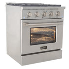 Kucht 30" KNG Series Pro Style Natural Gas Range - Stainless Steel-High-quality metal control knobs